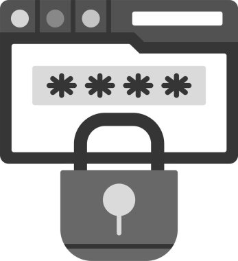 Web Kullanımı için Parola Simgesi, Basit Vektör İllüstrasyonu