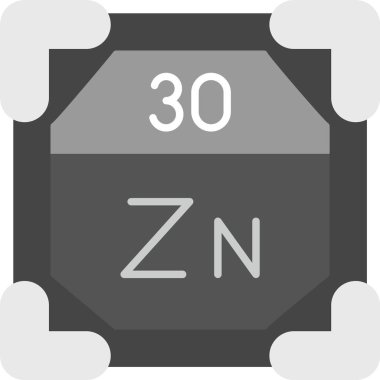 Web Kullanımı için 30 Çinko Simgesi, Basit Vektör İllüstrasyonu