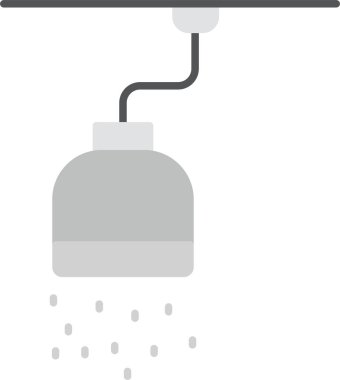 Web kullanımı için Duş Simgesi, Basit Vektör İllüstrasyonu