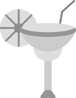 Web Kullanımı için Kokteyl Simgesi, Basit Vektör İllüstrasyonu