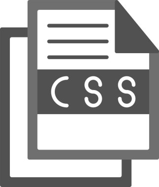 Web Kullanımı için Css Dosya Simgesi, Basit Vektör İllüstrasyonu
