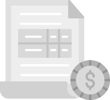 Web Kullanımı için Fatura Simgesi, Basit Vektör İllüstrasyonu