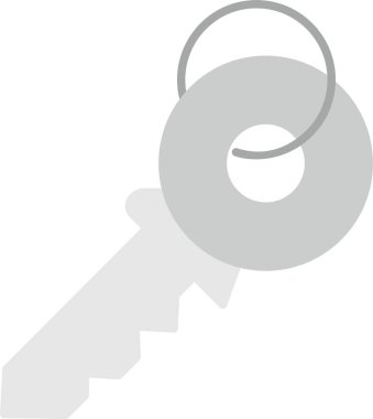 Web Kullanımı için Anahtar Simgesi, Basit Vektör İllüstrasyonu