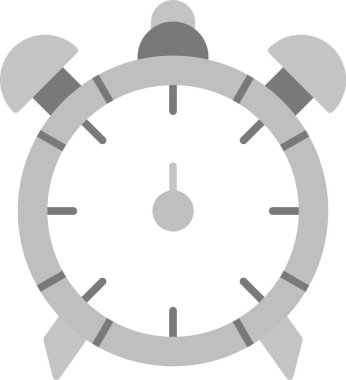 AlarmClock Simgesi, Web Kullanımı için Basit Vektör İllüstrasyonu