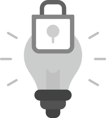 Ampul Simgesi, Web Kullanımı için Basit Vektör İllüstrasyonu