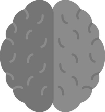 Web Kullanımı için Beyin Simgesi, Basit Vektör İllüstrasyonu