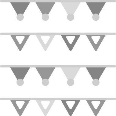 Bunting Simgesi, Web Kullanımı için Basit Vektör İllüstrasyonu