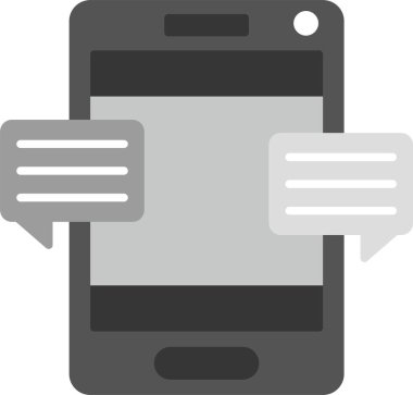 Web Kullanımı için Sohbet Simgesi, Basit Vektör İllüstrasyonu