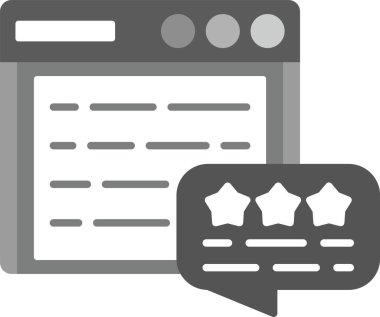 Web Kullanımı için Simge Gözden Geçir, Basit Vektör İllüstrasyonu