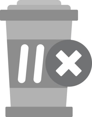 Bin Simgesi, Web Kullanımı için Basit Vektör İllüstrasyonu