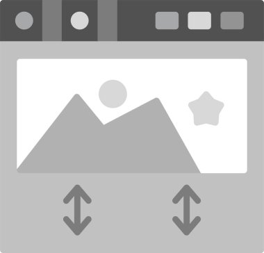 Web Kullanımı için Boş Alan Simgesi, Basit Vektör İllüstrasyonu