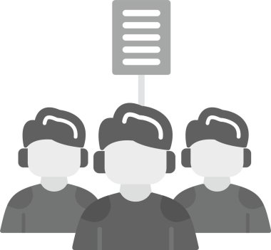 Web kullanımı için Grup İzinleri Simgesi, Basit Vektör İllüstrasyonu