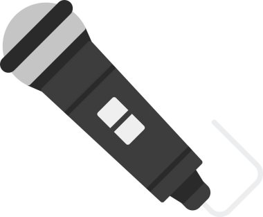 Web Kullanımı için Basit Vektör İllüstrasyonu Mikrofon Simgesi