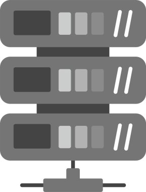 Web kullanımı için Sunucu Simgesi, Basit Vektör İllüstrasyonu