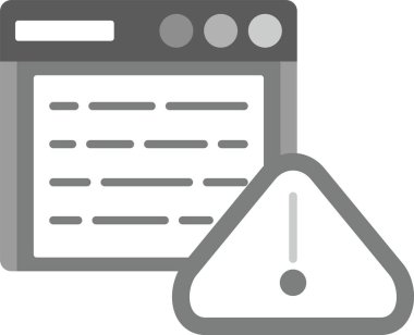 Web Kullanımı için Uyarı Simgesi, Basit Vektör İllüstrasyonu