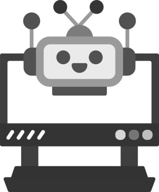 Robot simgesi. Vektör çizim