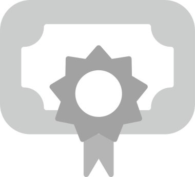 Sertifika Simgesi, Web Kullanımı için Basit Vektör İllüstrasyonu