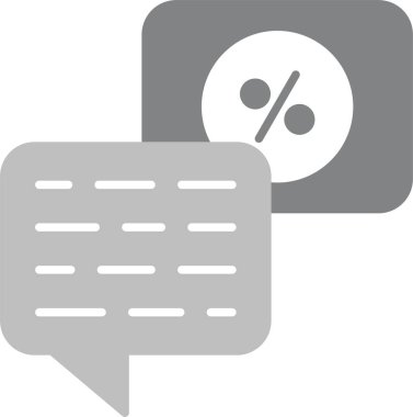 Web kullanımı için İndirim Simgesi, Basit Vektör İllüstrasyonu