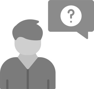 Web kullanımı için Soru Simgesi, Basit Vektör İllüstrasyonu