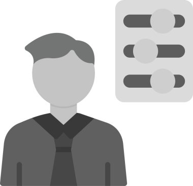 Otokontrol Simgesi, Web Kullanımı için Basit Vektör İllüstrasyonu