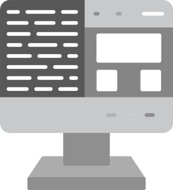 Web Geliştirme Simgesi, Web Kullanımı için Basit Vektör İllüstrasyonu