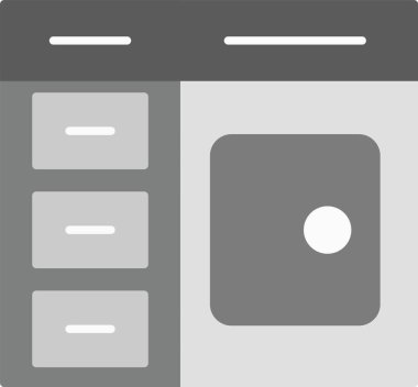 Web kullanımı için Kabine Simgesi, Basit Vektör İllüstrasyonu