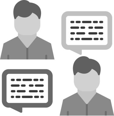 Web kullanımı için Konuşma Simgesi, Basit Vektör İllüstrasyonu