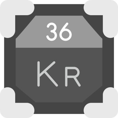 36 Krypton Simgesi, Web Kullanımı için Basit Vektör İllüstrasyonu