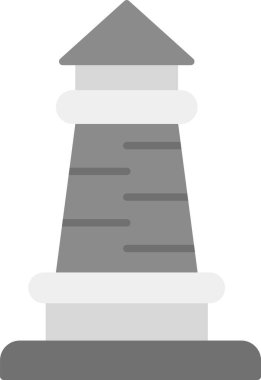 Deniz feneri Simgesi, Web Kullanımı için Basit Vektör İllüstrasyonu