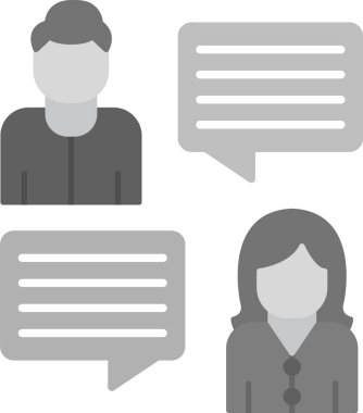 Konuşan Simge, Web Kullanımı için Basit Vektör İllüstrasyonu