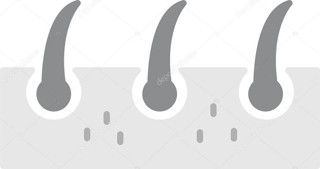 Hair Icon, Simple Vector Illustration For Web Use