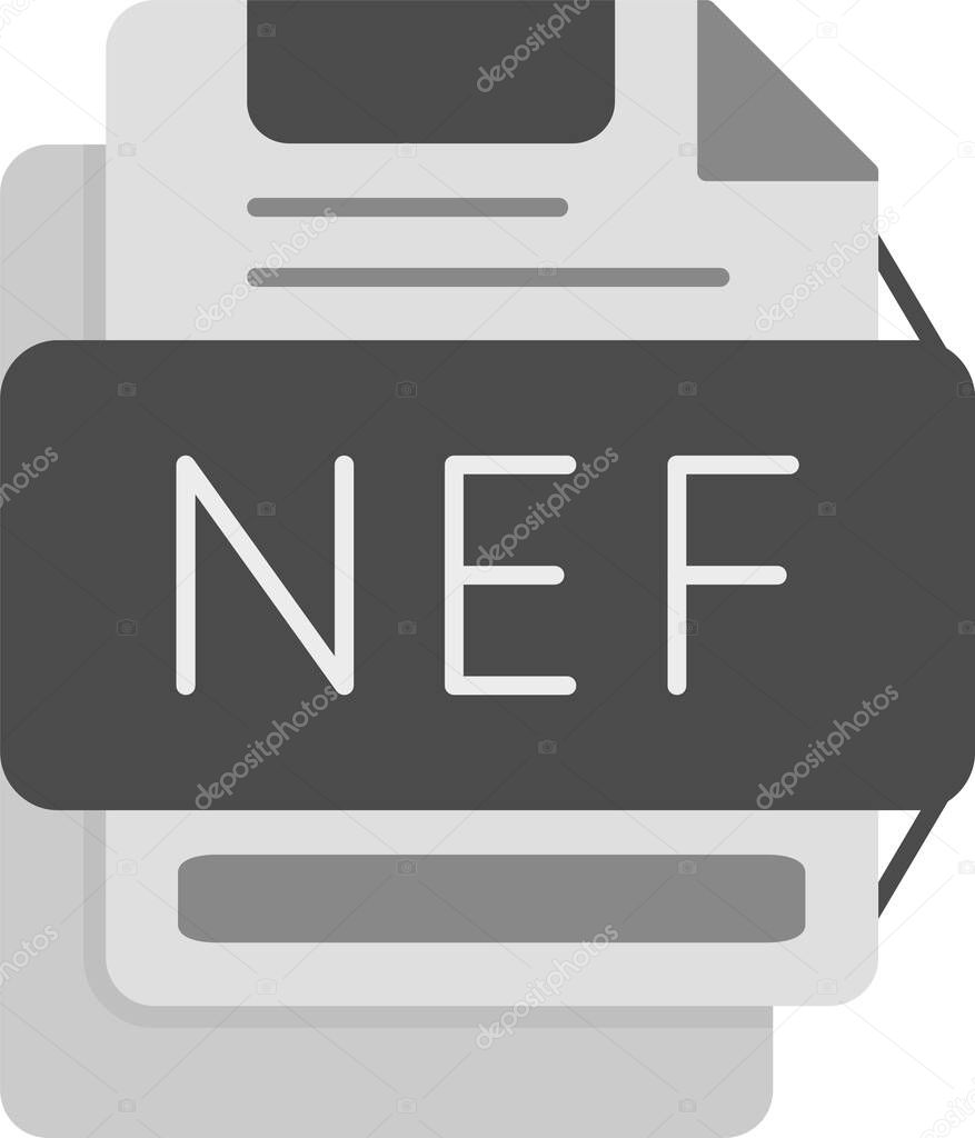 NEF Icon, Simple Vector Illustration For Web Use