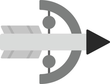 Okçuluk Simgesi, Web Kullanımı için Basit Vektör İllüstrasyonu