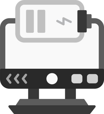 Web kullanımı için Batarya Simgesi, Basit Vektör İllüstrasyonu