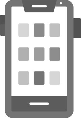 Web Kullanımı için Mobil Simge, Basit Vektör İllüstrasyonu