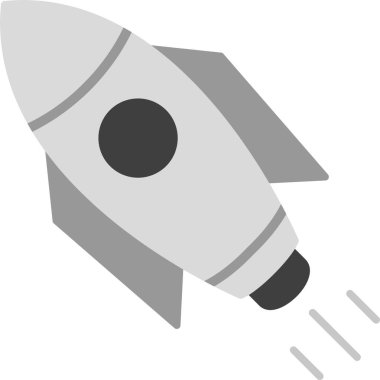 Roket simgesi, basit vektör çizim