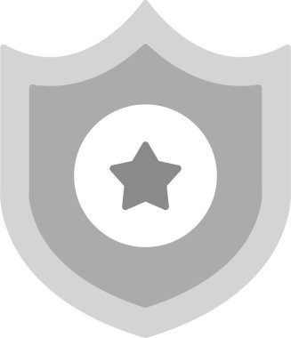 Web kullanımı için Kalkan Simgesi, Basit Vektör İllüstrasyonu