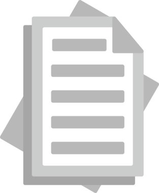 Web Kullanımı için Belge Simgesi, Basit Vektör İllüstrasyonu