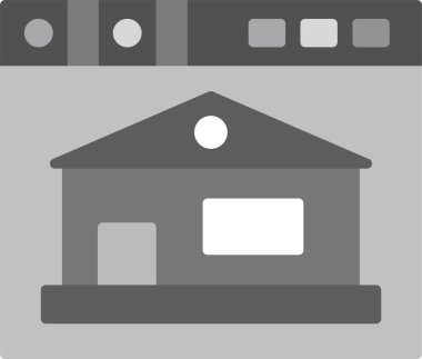 Web Kullanımı için Ana Sayfa Simgesi, Basit Vektör İllüstrasyonu