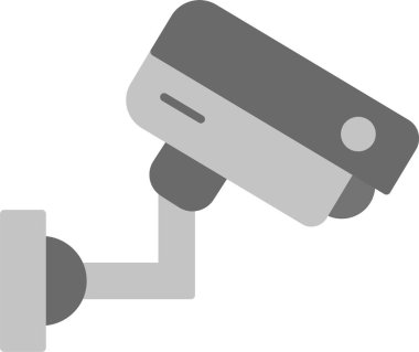 Web Kullanımı için CcTV Simgesi, Basit Vektör İllüstrasyonu