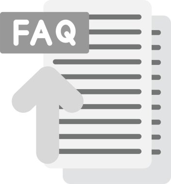 Faq. Web simgesi basit illüstrasyon