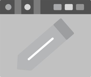 Grafik Tasarım Simgesi, Web Kullanımı için Basit Vektör İllüstrasyonu