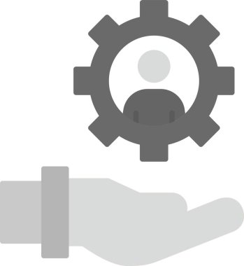 Web kullanımı için Gear Simgesi, Basit Vektör İllüstrasyonu