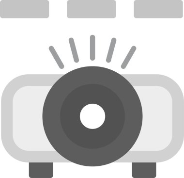 Web Kullanımı için Projektör Simgesi, Basit Vektör İllüstrasyonu