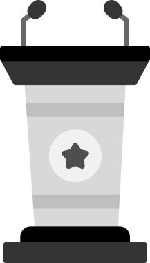 Tribune Simgesi, Web Kullanımı için Basit Vektör İllüstrasyonu