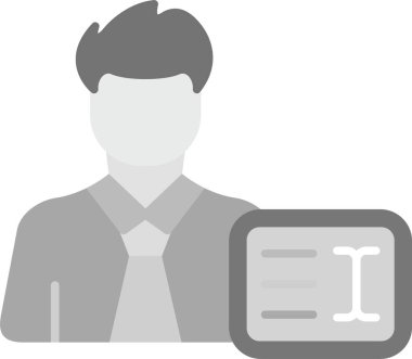 Web Kullanımı için Kullanıcı Kodu Simgesi, Basit Vektör İllüstrasyonu