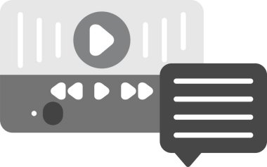 Web Kullanımı için Görüntü Sohbeti Simgesi, Basit Vektör İllüstrasyonu