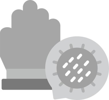 Web Kullanımı için Virüs Simgesi, Basit Vektör İllüstrasyonu