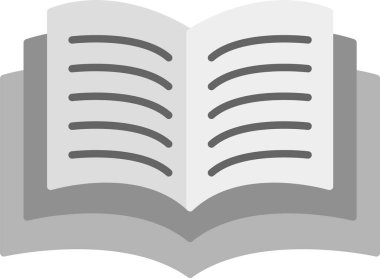 Web Kullanımı için Kitap Simgesi, Basit Vektör İllüstrasyonu