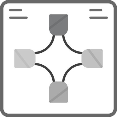 Web Kullanımı için Çapraz Simge, Basit Vektör İllüstrasyonu